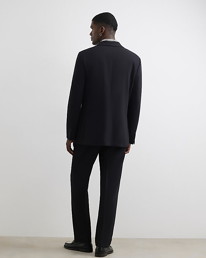 Black Regular Fit Suit Trousers