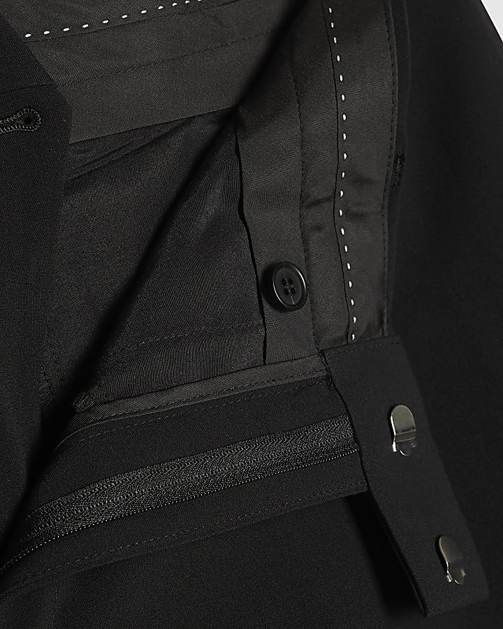 Black Regular Fit Suit Trousers