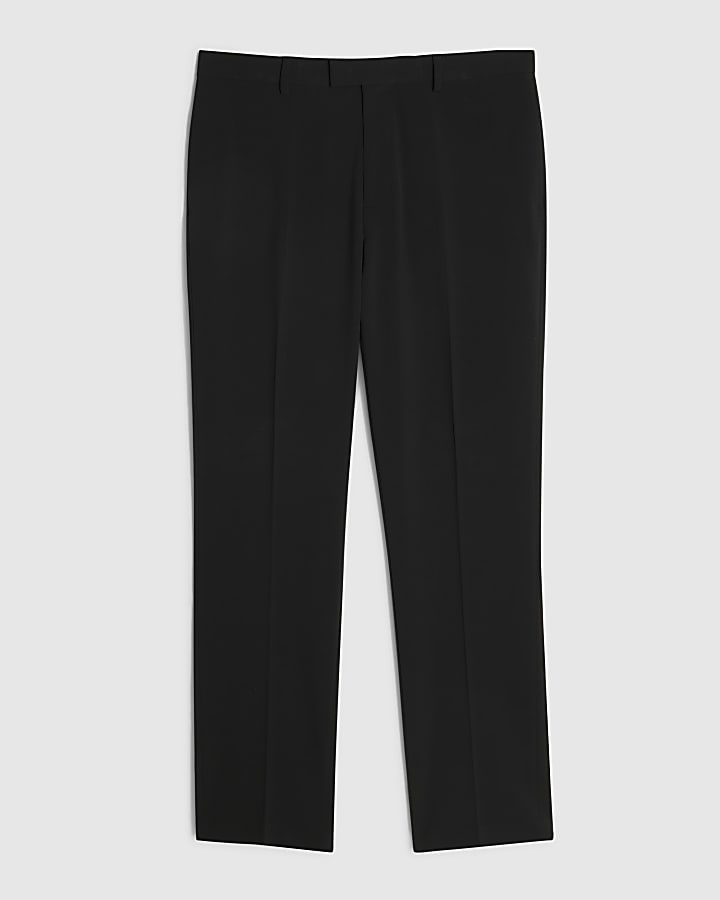 Black Regular Fit Suit Trousers