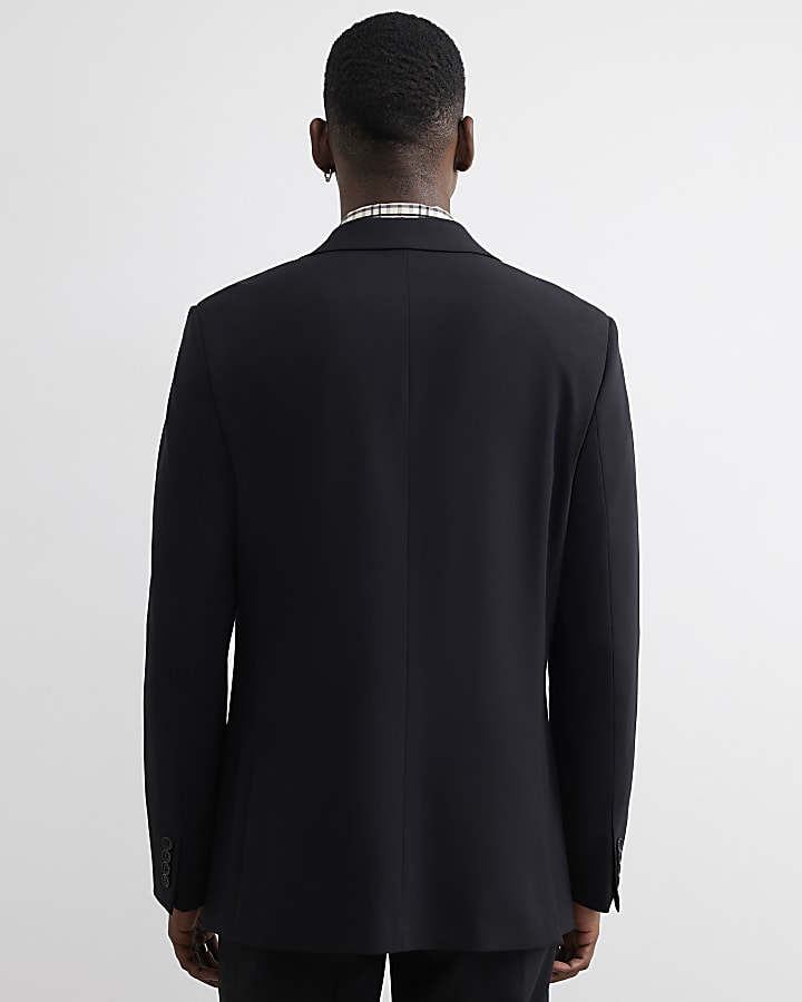 Black Regular Fit Suit Jacket