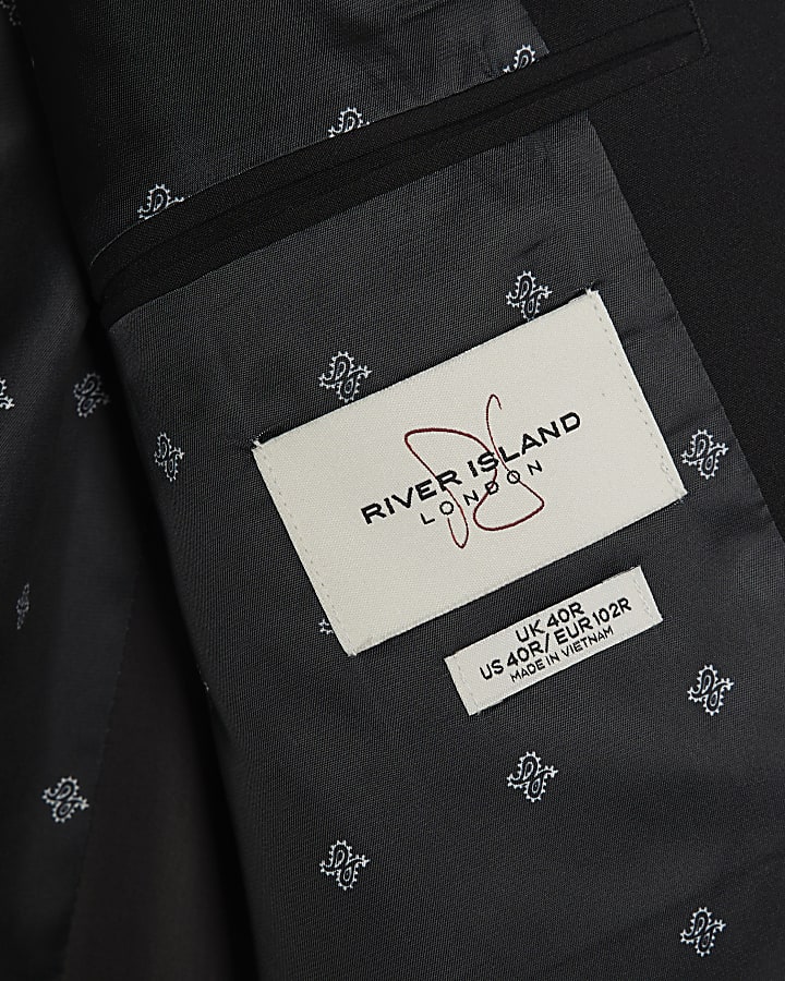 Black Regular Fit Suit Jacket