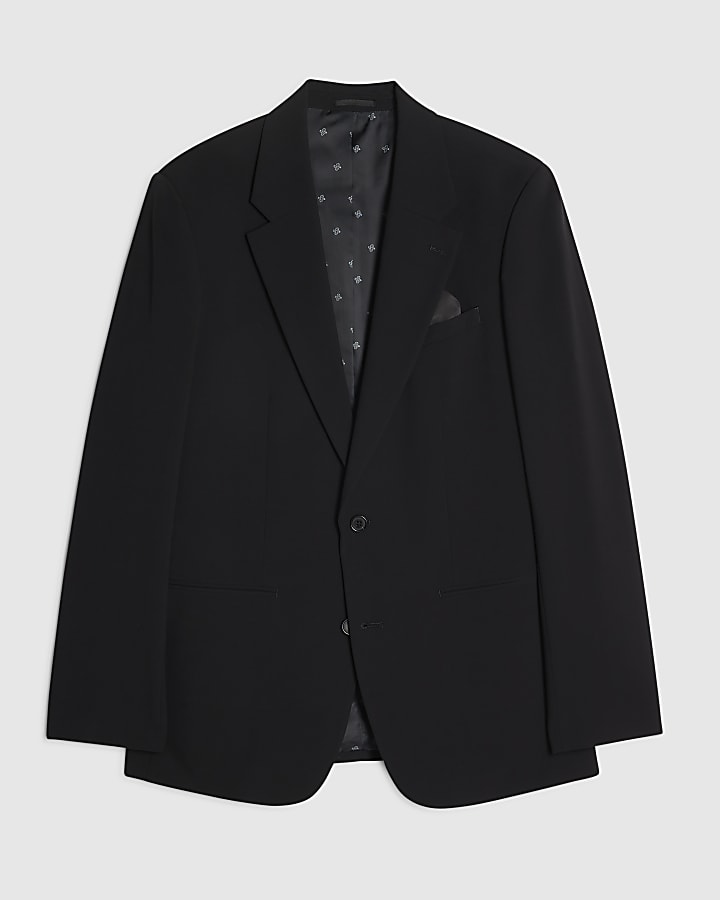 Black Regular Fit Suit Jacket