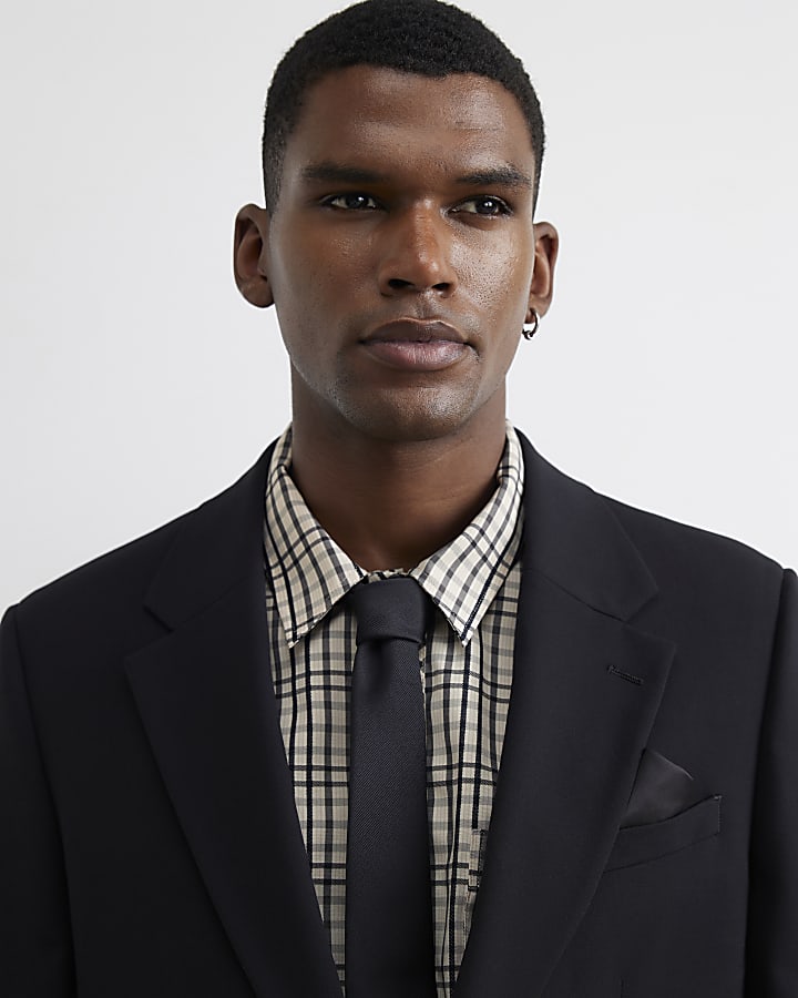 Black Regular Fit Suit Jacket