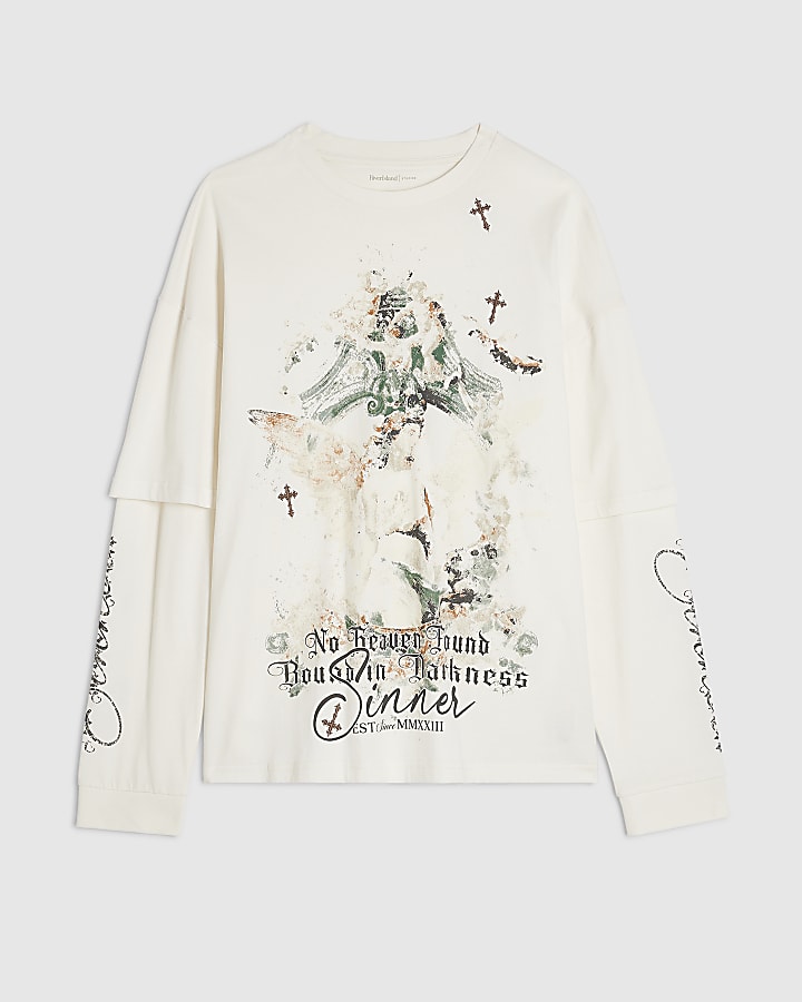 White Double Layered Renaissance T-Shirt