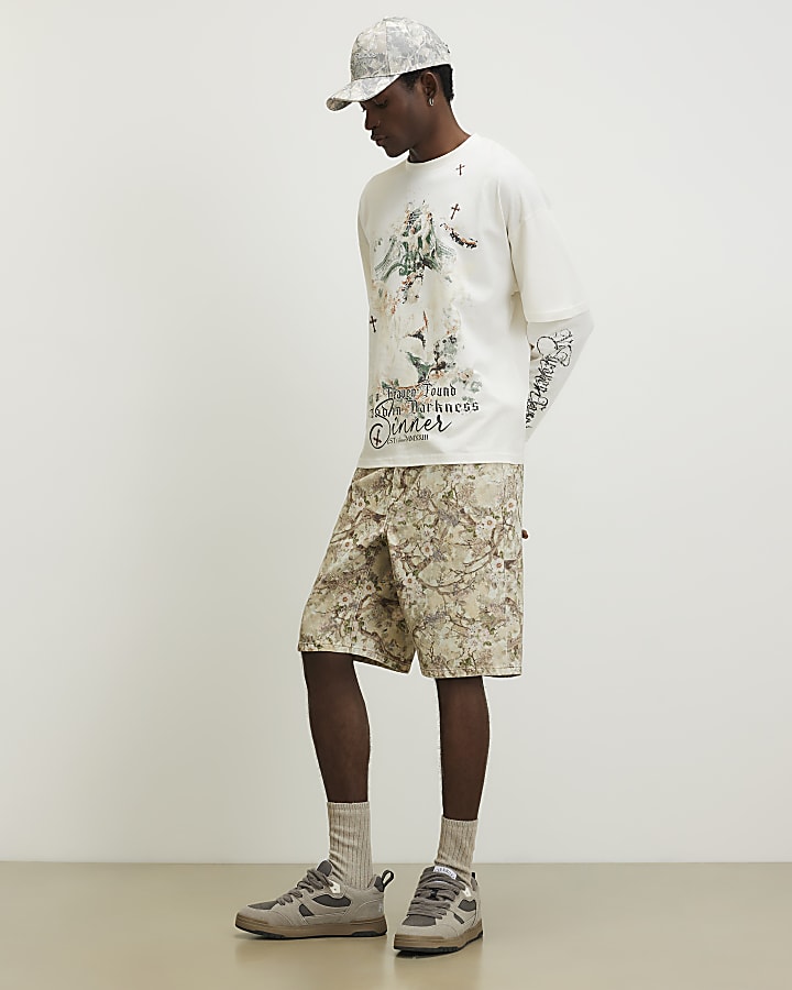 White Double Layered Renaissance T-Shirt