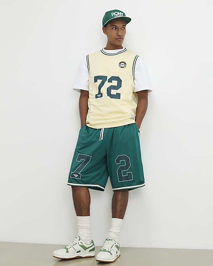 Green Mesh 72 Jort Shorts