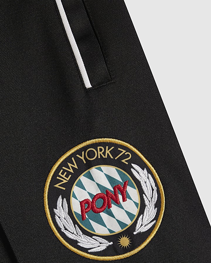 Black Pony Regular Fit Tricot Tracksuit Pants