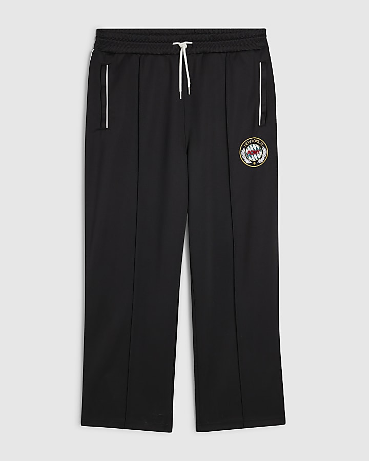 Black Pony Regular Fit Tricot Tracksuit Pants