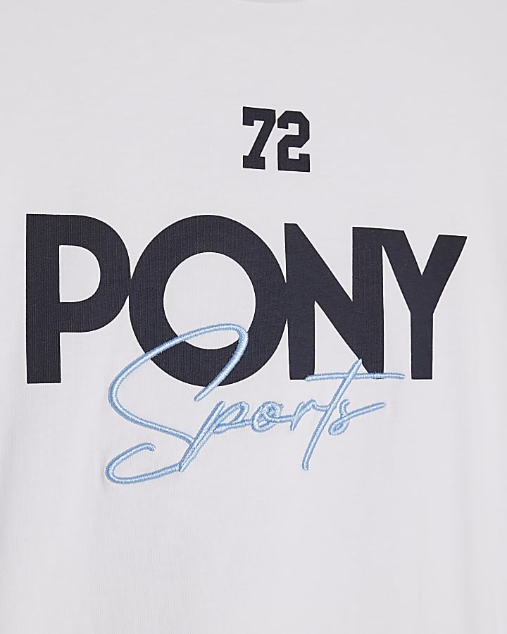 White Oversized Crest T-Shirt