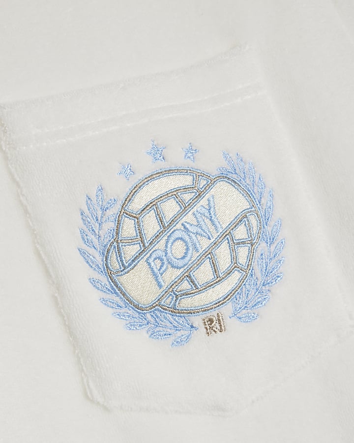 White Regular Fit Towelling Revere Shirt