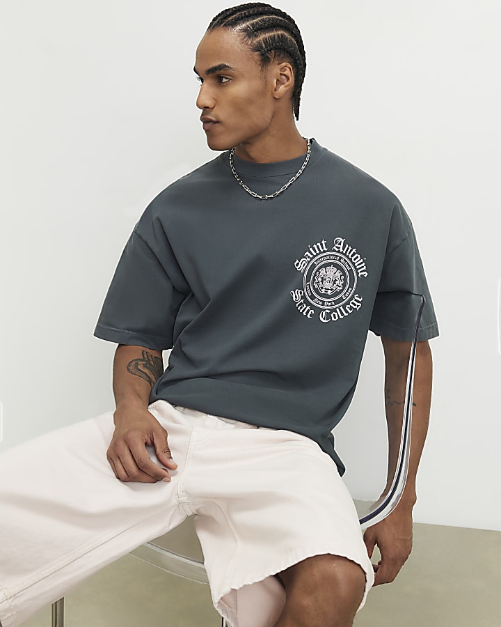 Grey Saint Antoine Crest T-Shirt