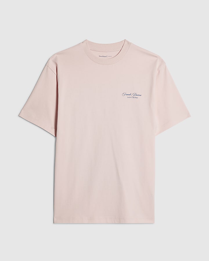Pink Oversized Fit Royale Car T-Shirt
