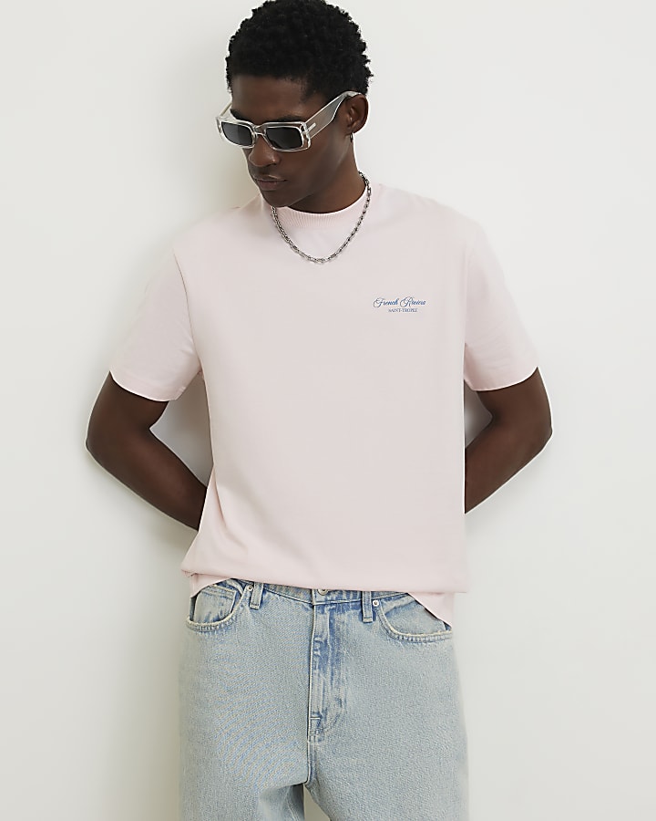 Pink Oversized Fit Royale Car T-Shirt