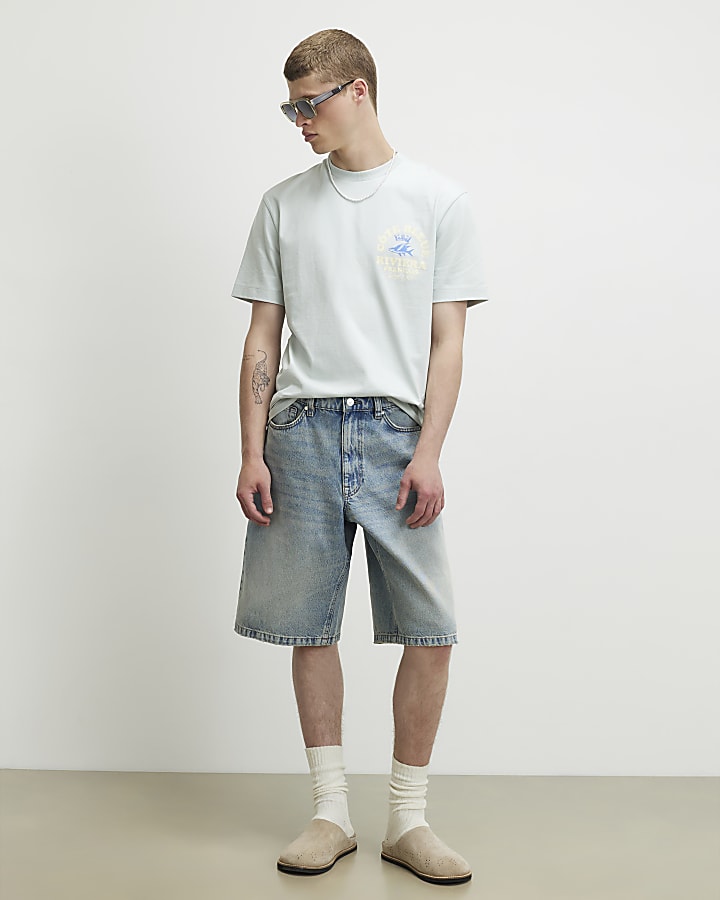 Blue Oversized Fit Cote Bleue Crest T-Shirt