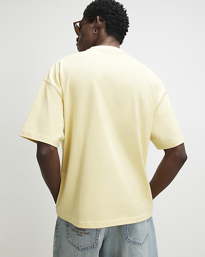 Yellow Oversized Fit Cote Bleue Fish T-Shirt