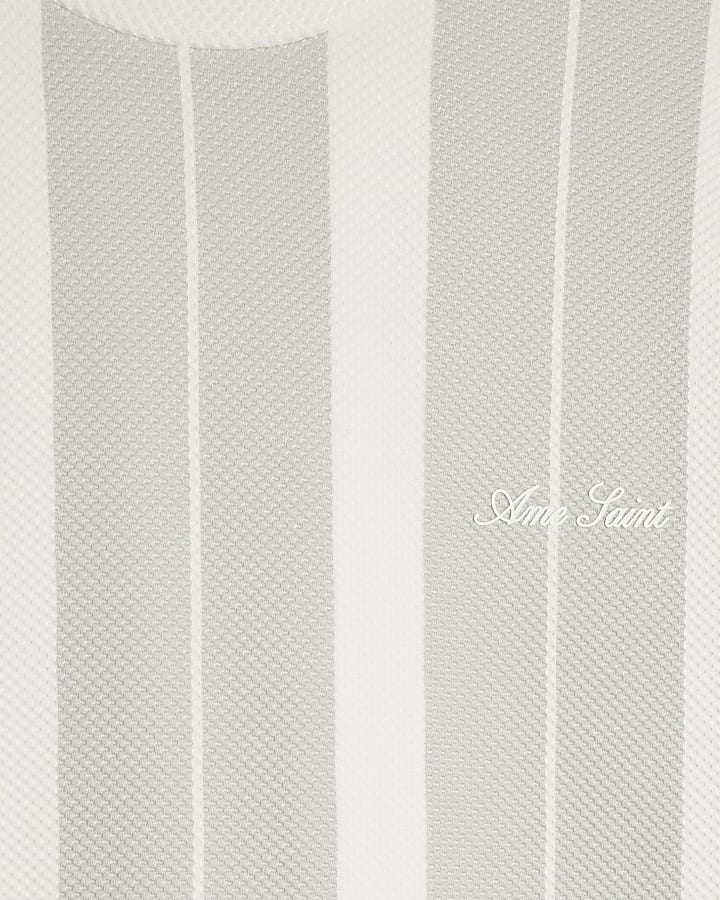 Green Slim Fit Textured Stripe T-Shirt