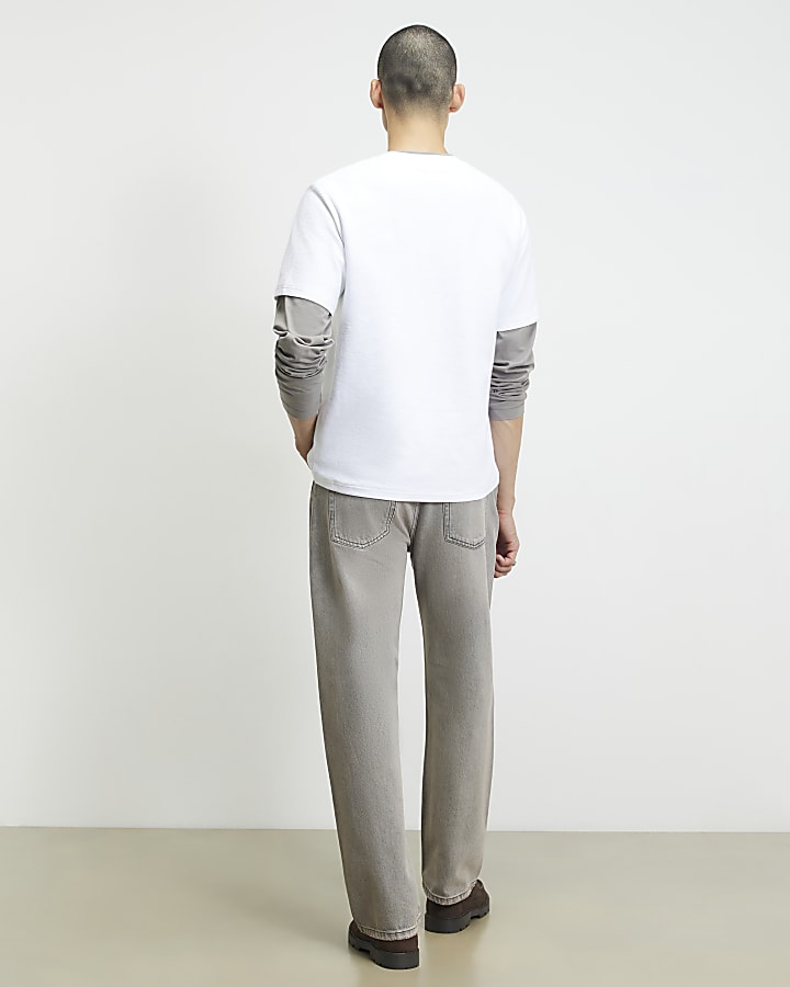 Grey Loose Fit Archive Dept Jeans