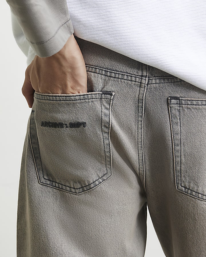 Grey Loose Fit Archive Dept Jeans