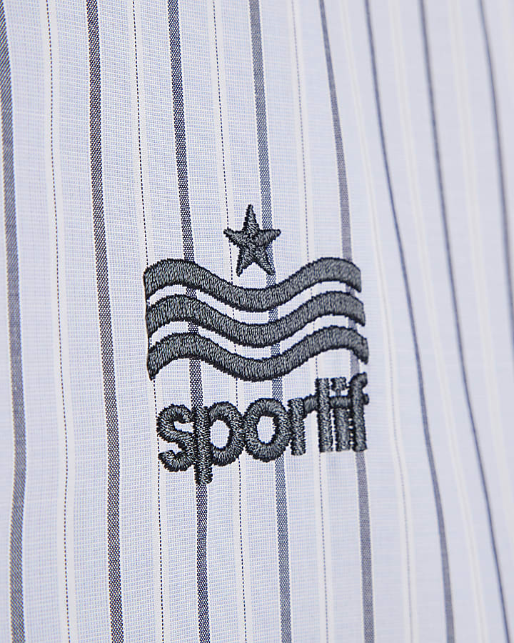 Blue Striped Sanctuare Badged Shirt