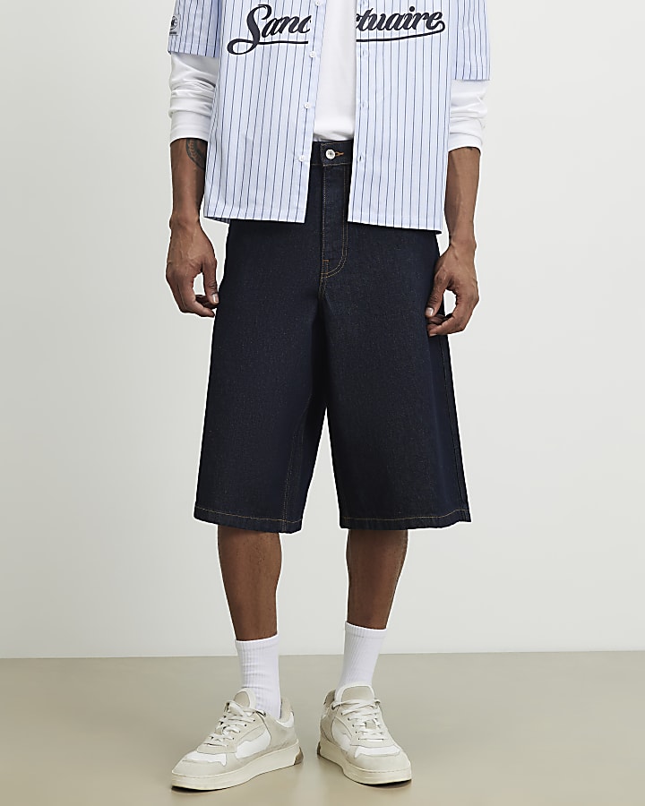 Blue Striped Sanctuare Badged Shirt