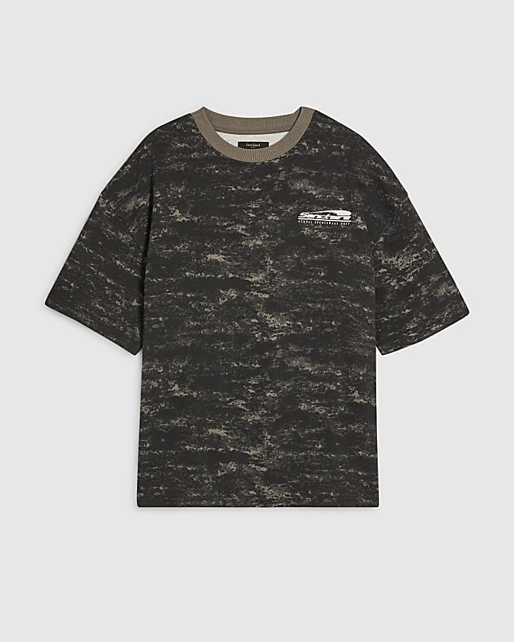 Black Washed Camouflage Sanctuaire T-Shirt