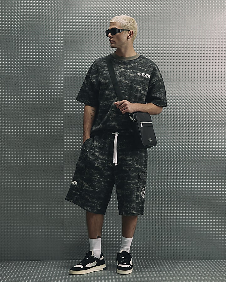 Black Washed Camouflage Sanctuaire T-Shirt