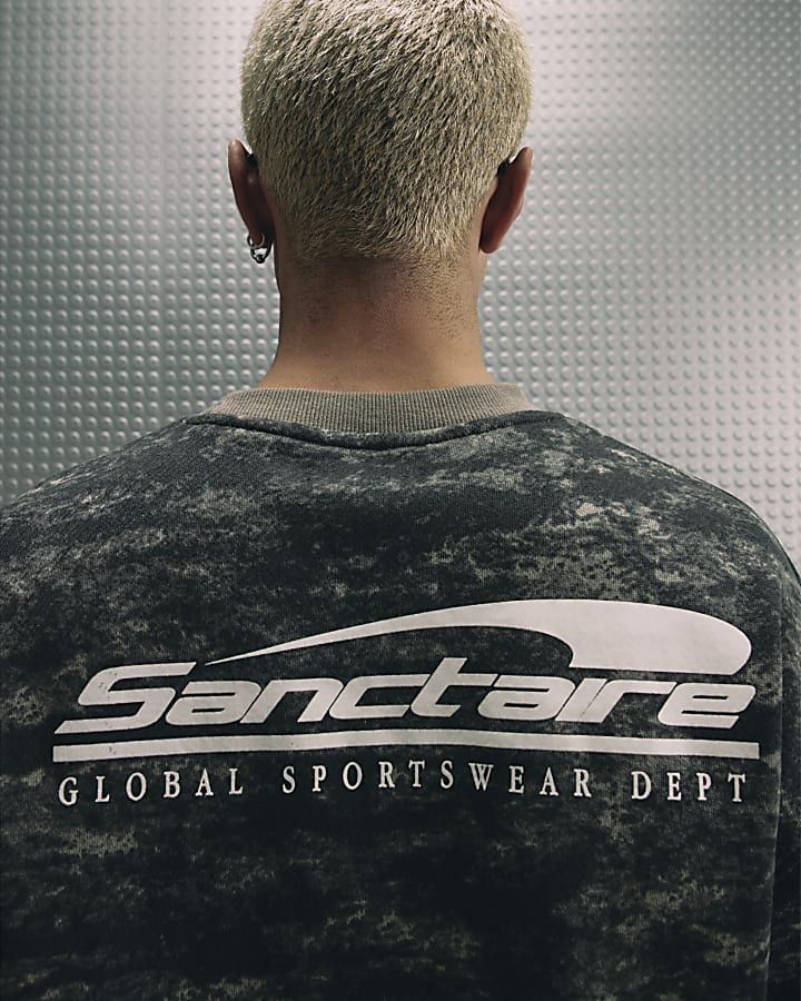 Black Washed Camouflage Sanctuaire T-Shirt