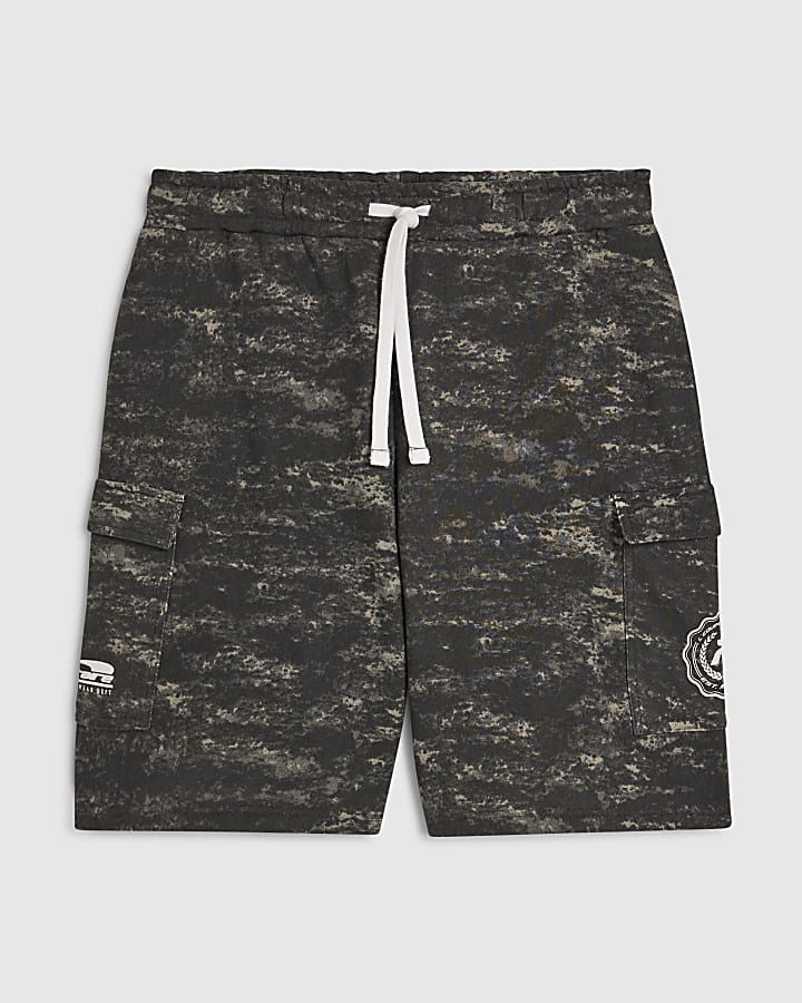 Black Camouflage Cargo Shorts