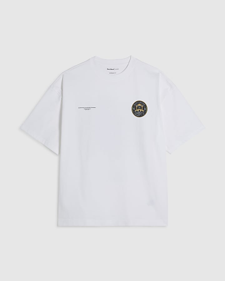 White Oversized Fit London City T-Shirt