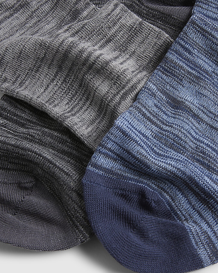 Blue Formal RI Grindle Pack Of 5 Socks