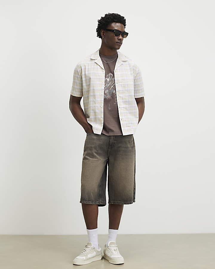 Brown Oversized Fit Angel of Night T-shirt