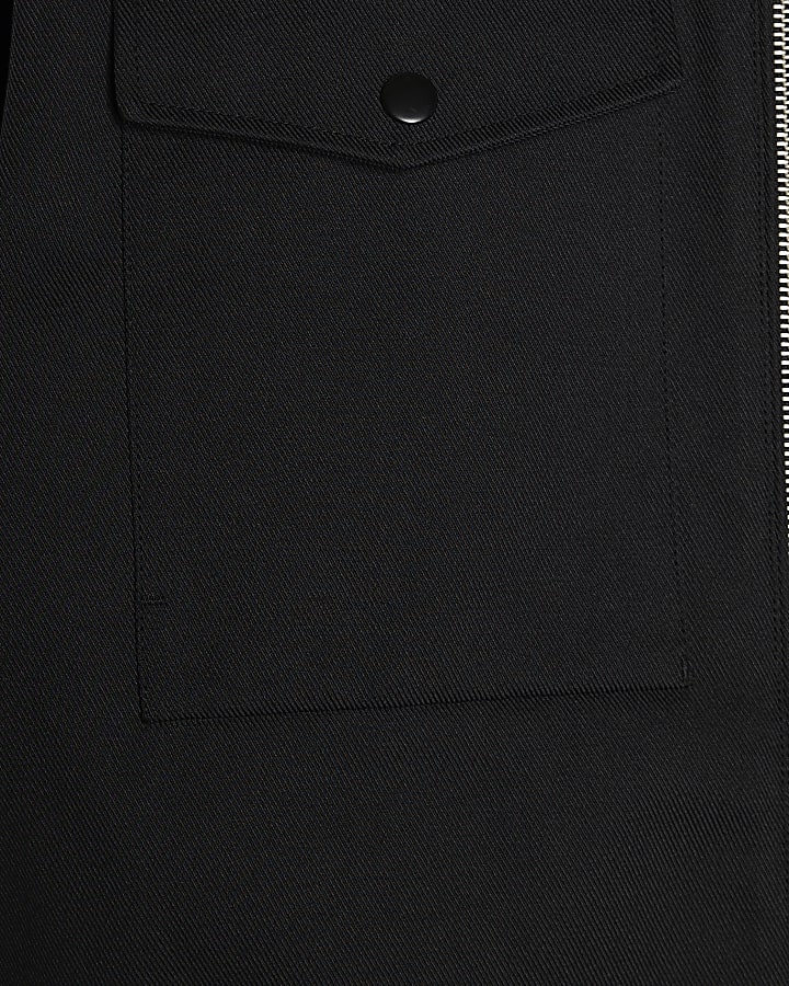 Black Twill Shacket