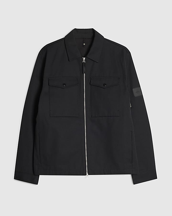 Black Twill Shacket