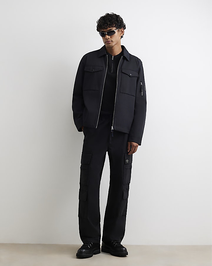 Black Twill Shacket