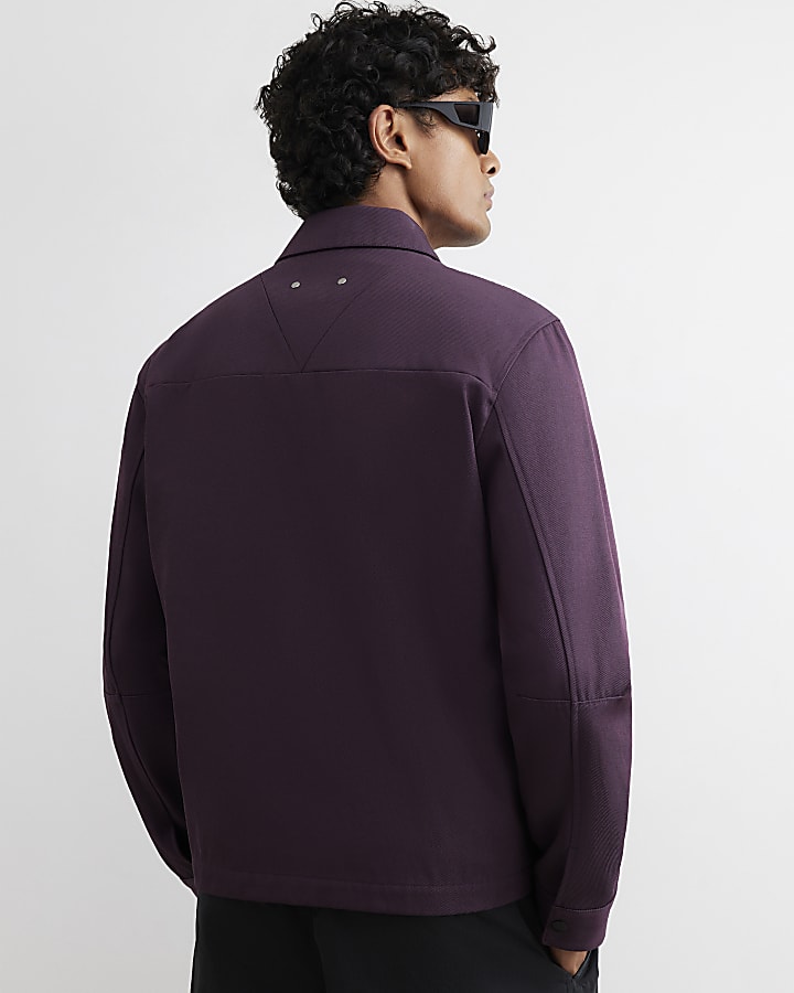 Purple Twill Shacket