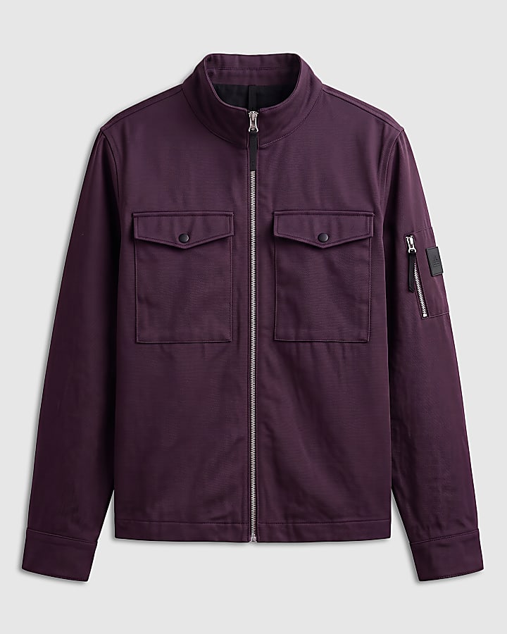 Purple Twill Shacket