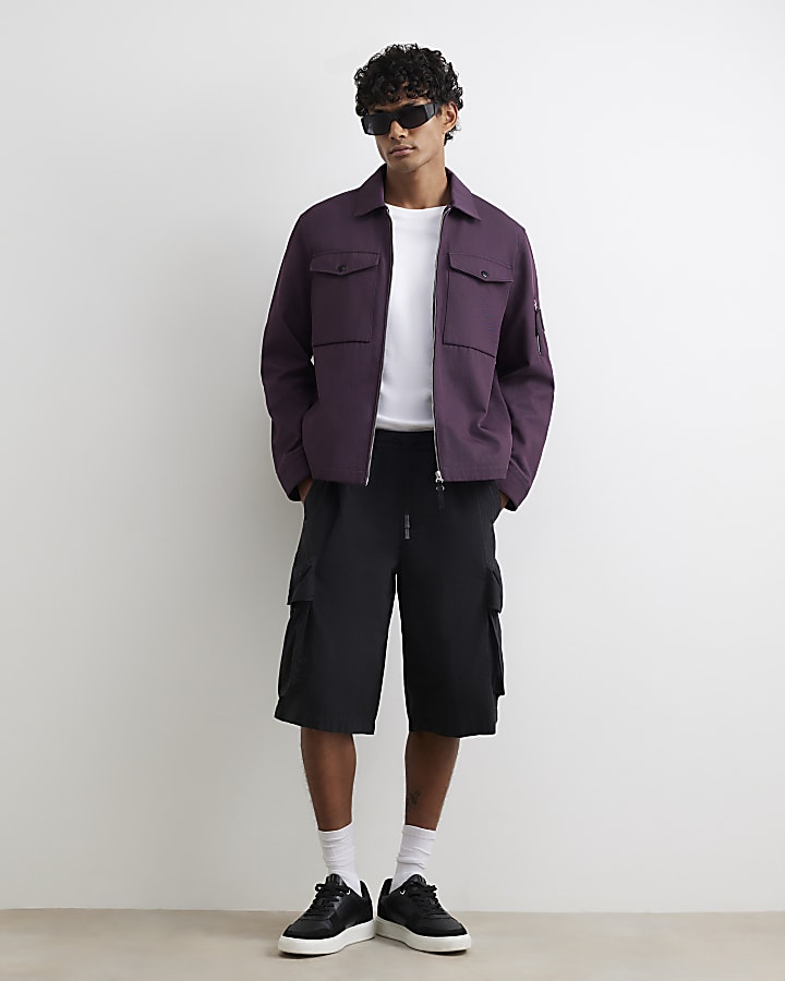 Purple Twill Shacket