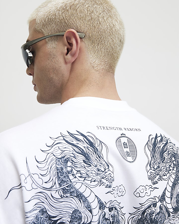 White Cotton Kanazawa Dragon T-Shirt