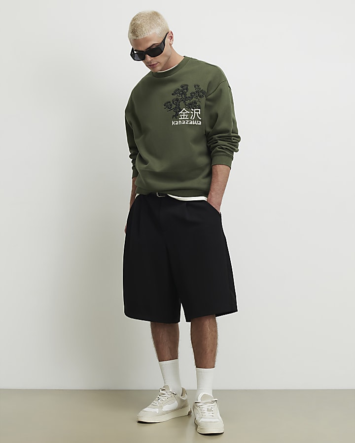 Green Cotton Blend Kanazawa Sweatshirt