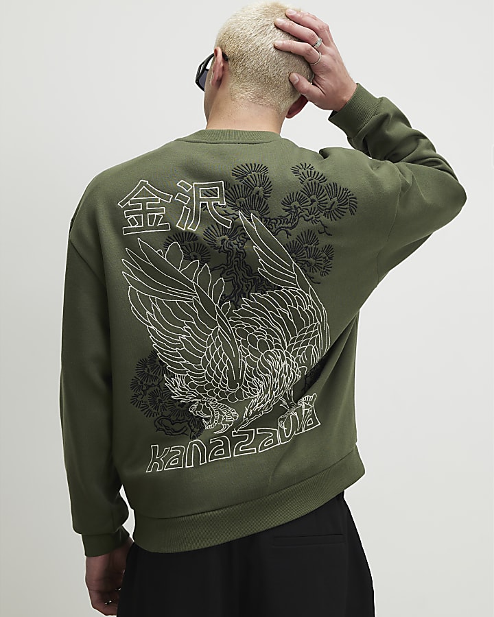 Green Cotton Blend Kanazawa Sweatshirt