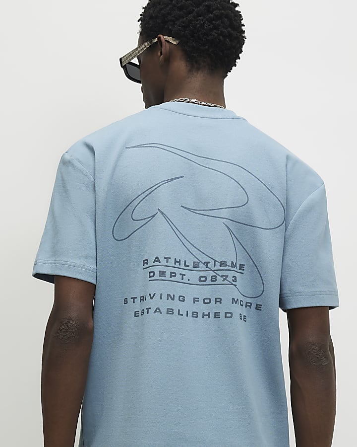 Blue Regular Fit Athletisme T-shirt