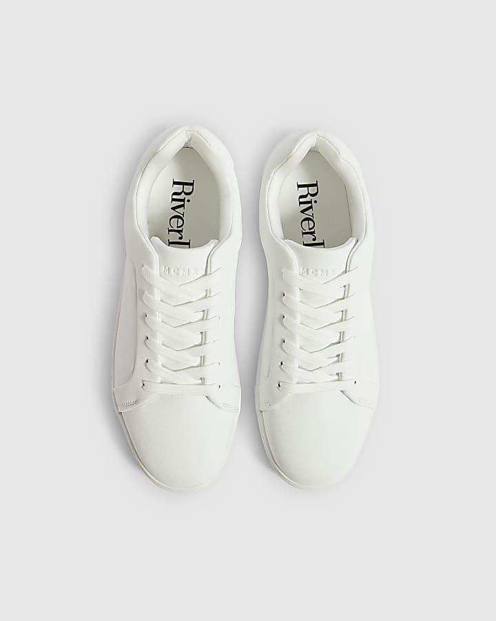White Texture Trainers