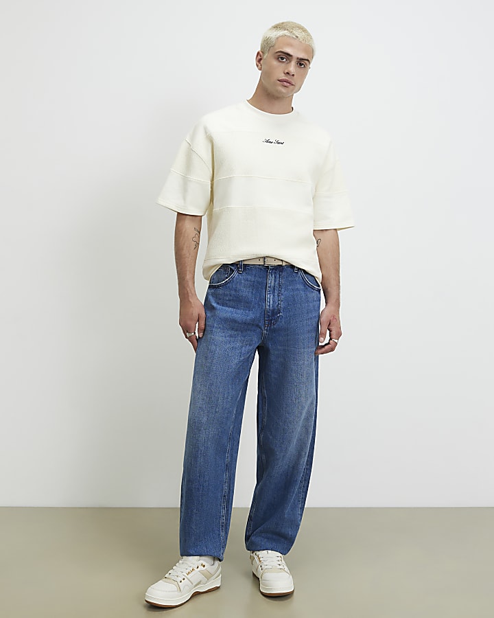 Cream Cotton Ame Saint Stripe T-Shirt