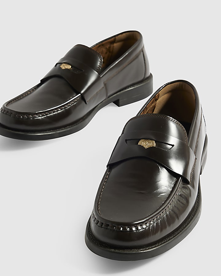 Brown Twisted Tailor Penny Loafer
