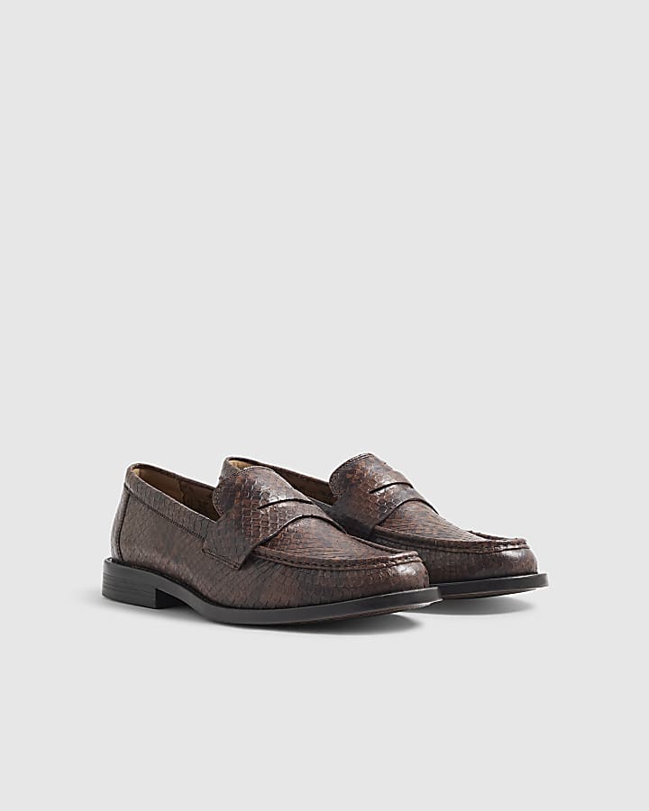Brown Twisted Tailor Snake Loafer