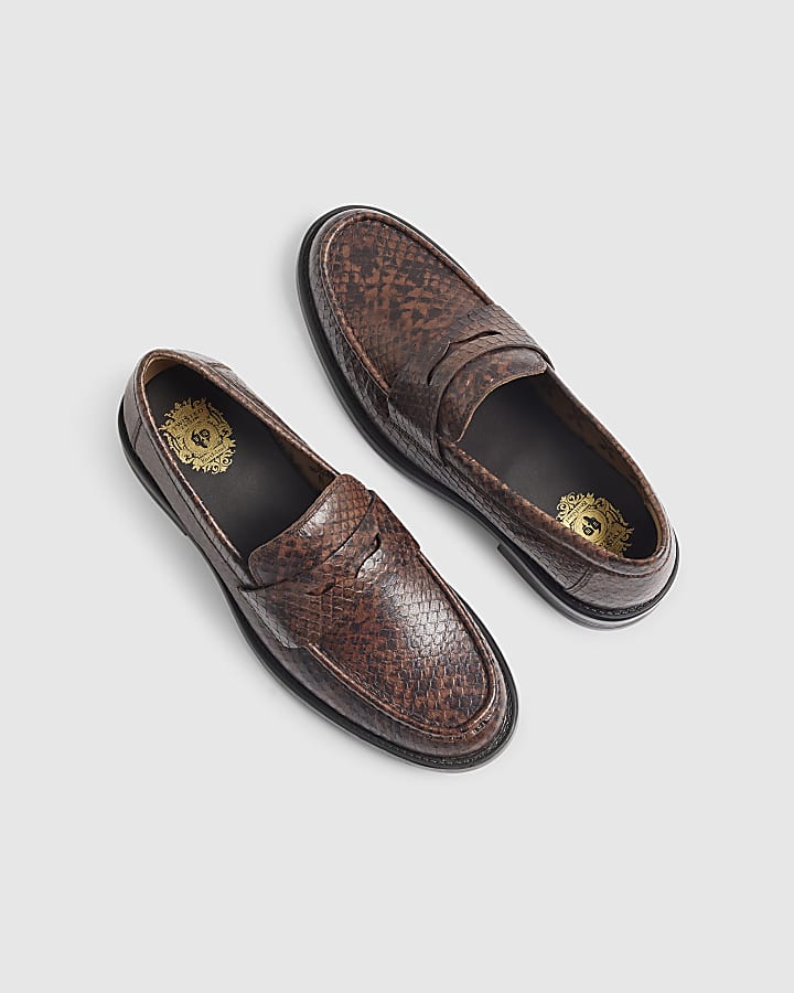 Brown Twisted Tailor Snake Loafer