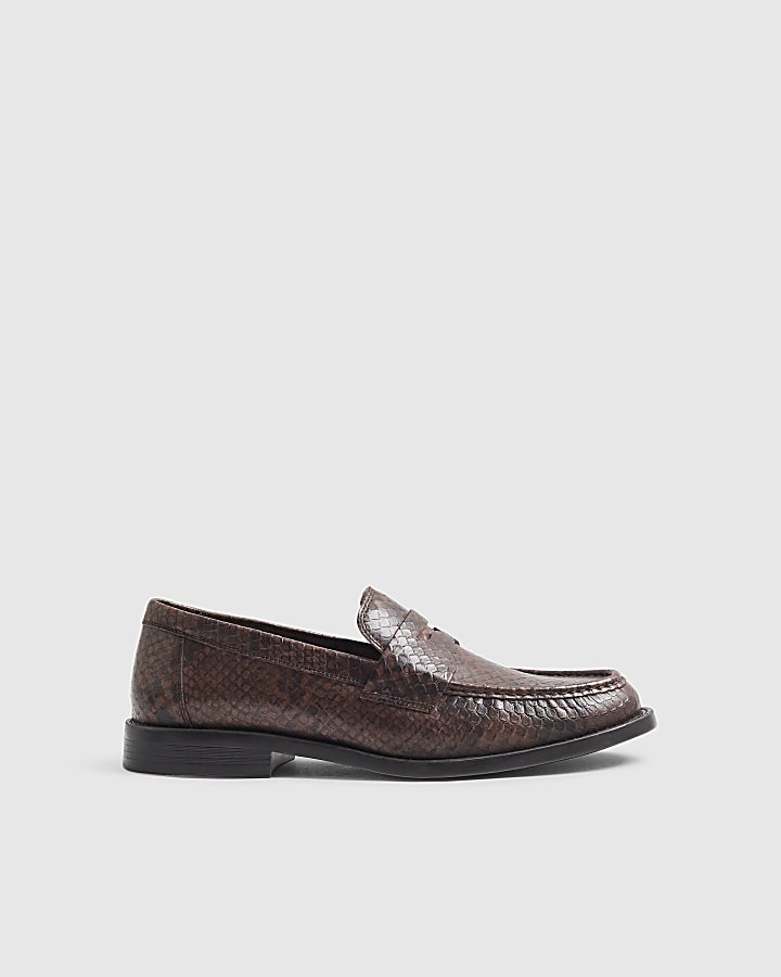 Brown Twisted Tailor Snake Loafer
