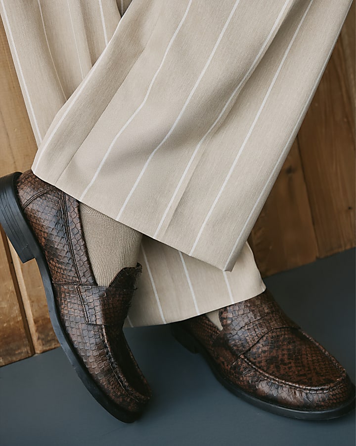 Brown Twisted Tailor Snake Loafer