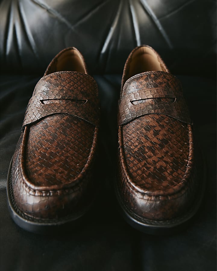 Brown Twisted Tailor Snake Loafer