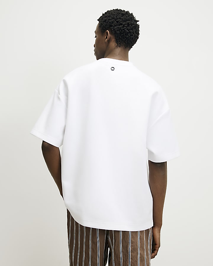 White RI Studio Boxy Crew Neck T-Shirt